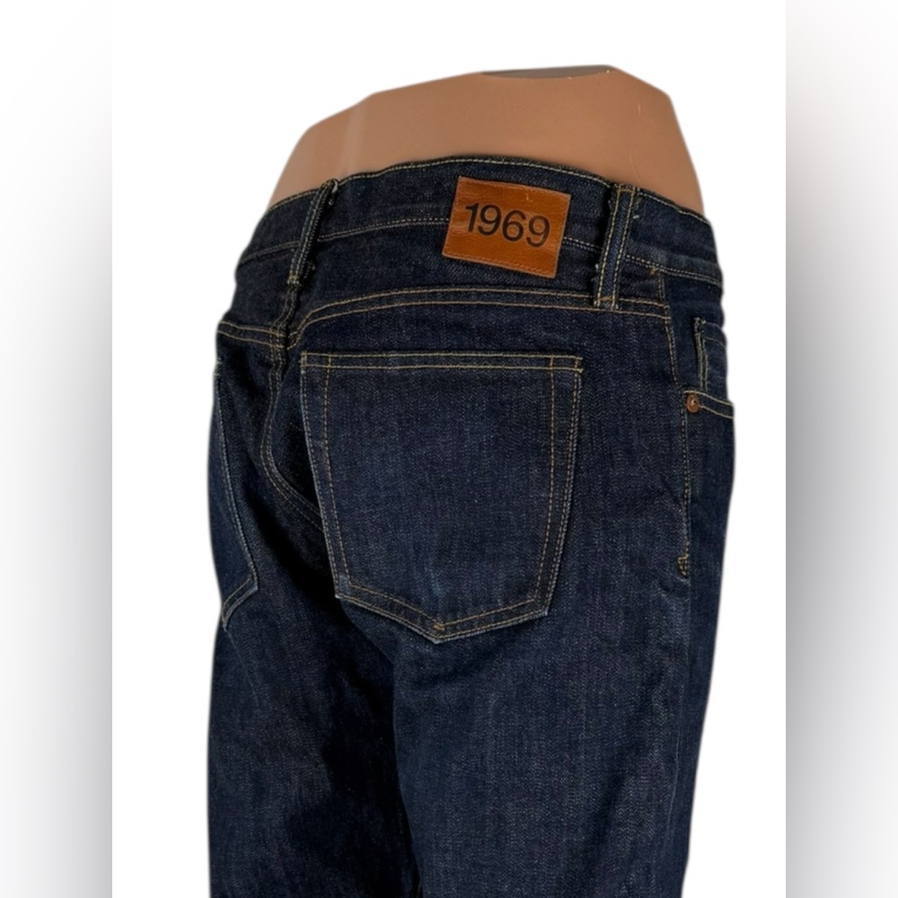 GAP 1969 Mens 31 X 32 Slim Straight Japanese Selvedge Denim Resin Rinse Cotton - Picture 13 of 16